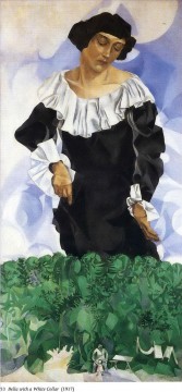  col - Bella au col blanc contemporain Marc Chagall